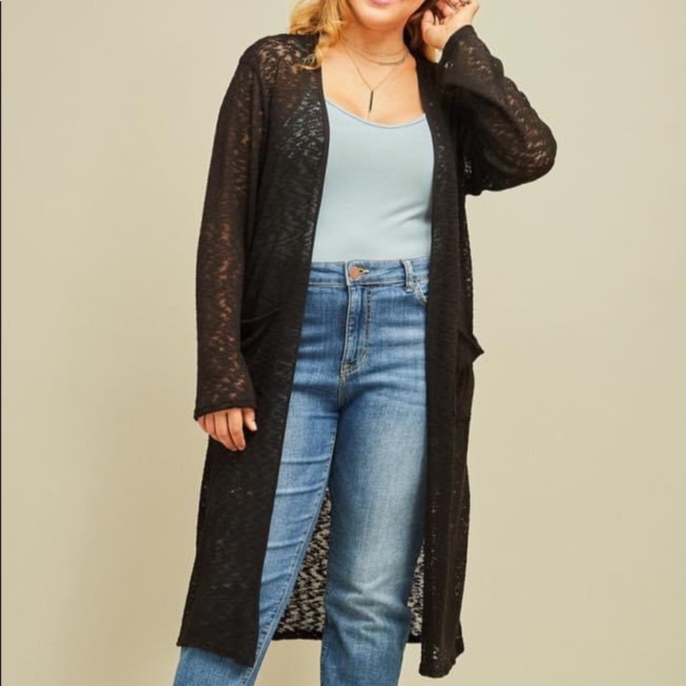 Black Long Cardigan